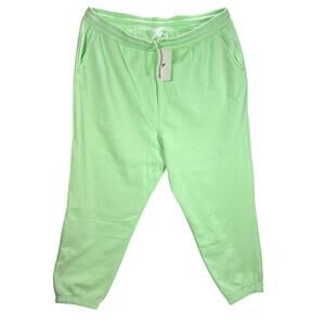 Fabletics Maddie Sweatpants 4X/22-24 Neon Green Fleece Joggers Relaxed Fit NWT